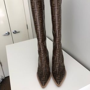 fendi tall western boots